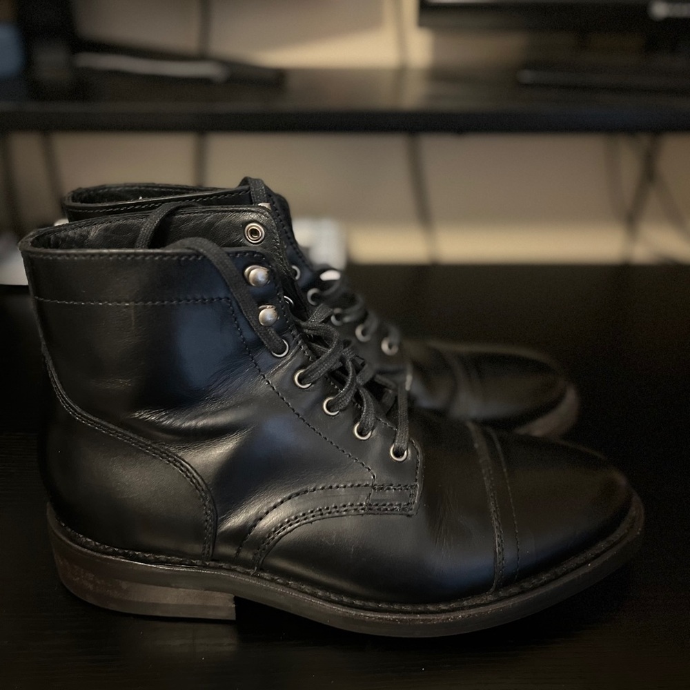 Thursday Boot Company Black Leather Combat Boots